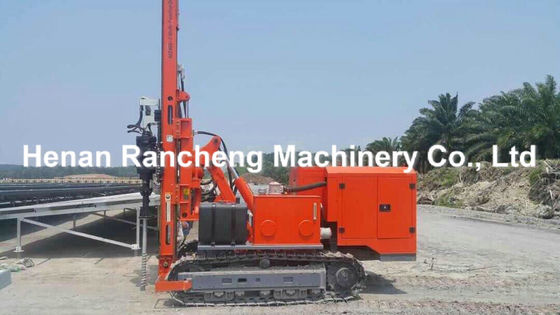 100m Depth Crawler Hydraulic Solar Pile Driver Both Rotary Drilling And Ramming