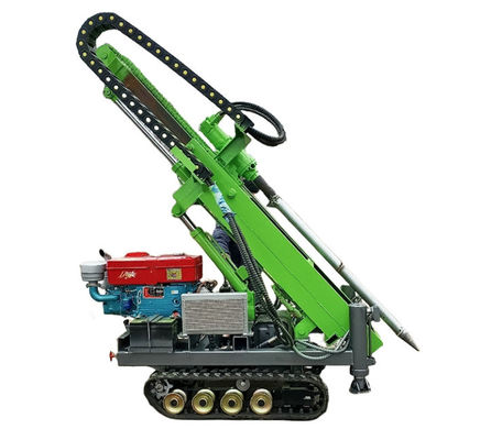 Rubber Crawler Mounted Solar Pile Driver 25HP Diesel Engine 30m Piling Depth