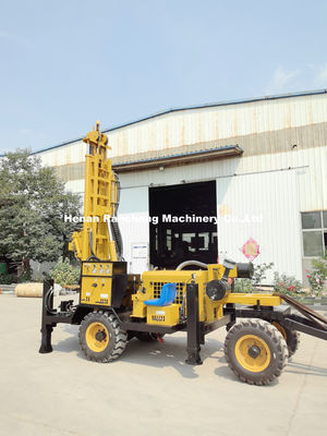 Max 220m 4 Wheels Diesel Trailer Type Water Well Drilling Rig Machine