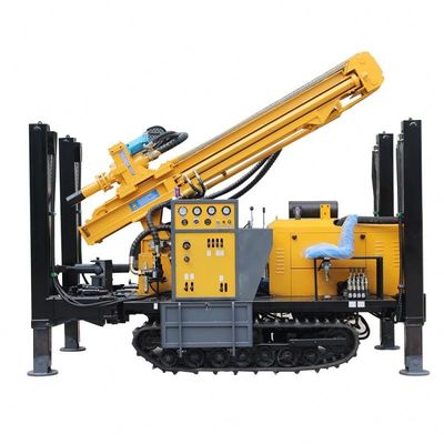 Rubber Crawler Hydraulic DTH Drilling Rig 200m Machine With BW250 Mud Pump