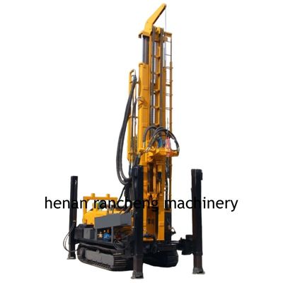 High Hydraulic Support Legs 350m Crawler Borehole Water Well Drilling Rig With 91KW Engine