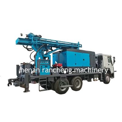 350m Deep Rock Borehole Drilling Rig Truck Mounted Water Well Machine