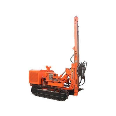 84KW Crawler Mounted Solar Pile Driver 4 Cylinders 20 - 100m Bore Depth