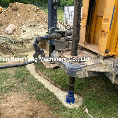 150m Hydraulic Water Well Drilling Machine For 17 - 31m³/Min Air Consumption