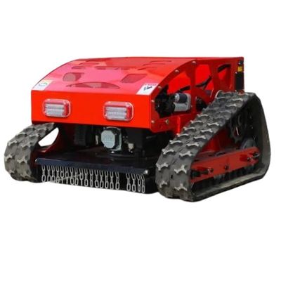 Crawler type four wheel hybrid remote control lawn mower (gasoline engine + electric motor)