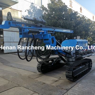 60-80m Depth Crawler Hydraulic DTH Drilling Rig Both Rotary Drilling And Ramming