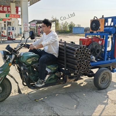 Small Hydraulic Portable Tricycle Water Well Drilling Rig Machine For Efficient Borehole Drilling