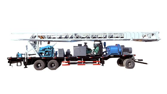 Trailer Water Well Driling Rig With 132KW Cu-mmins Diesel Engine For 600m Water Drilling