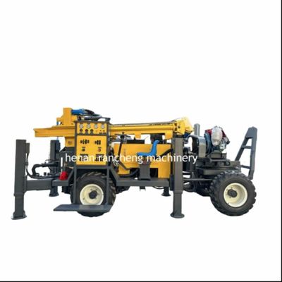 Wheel Trailer Mounted Borehole 220m Deep Water Well Drilling Rig Machine