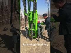 Rubber Crawler Mounted Solar Pile Driver 25HP Diesel Engine 30m Piling Depth