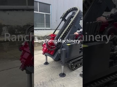 Small Rubber Crawler Solar Pile Driver Single Pump 1m - 30m Borehole Depth