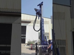Four Wheel Trailer Mounted Borehole Drilling Machine 220m Depth 65KW Engine