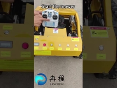 Crawler Type Four Wheel Hybrid Remote Control Lawn Mower 20mm-180mm Cutting Height